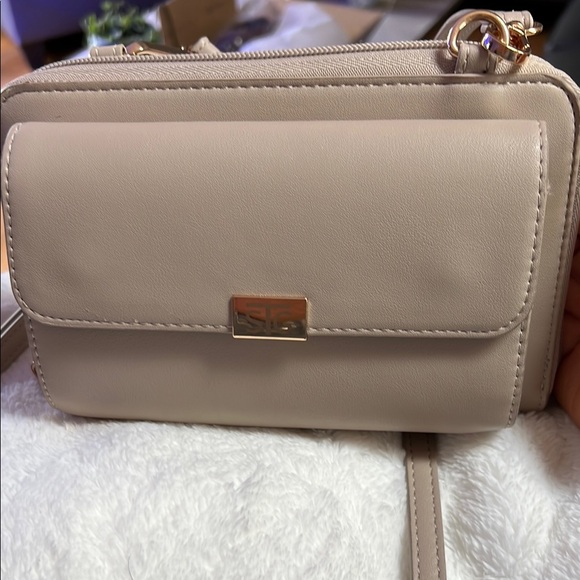 Save the Girls Taupe Crossbody Bag-EUC - Picture 3 of 6